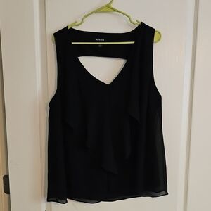 A. Byer Women's Black Sleeveless Blouse